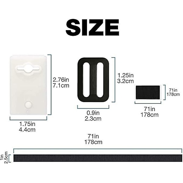 Universal Swimming Pool Cover Roll Fastgørelsesstropper Kit Svømmebælte til udendørs udstyr