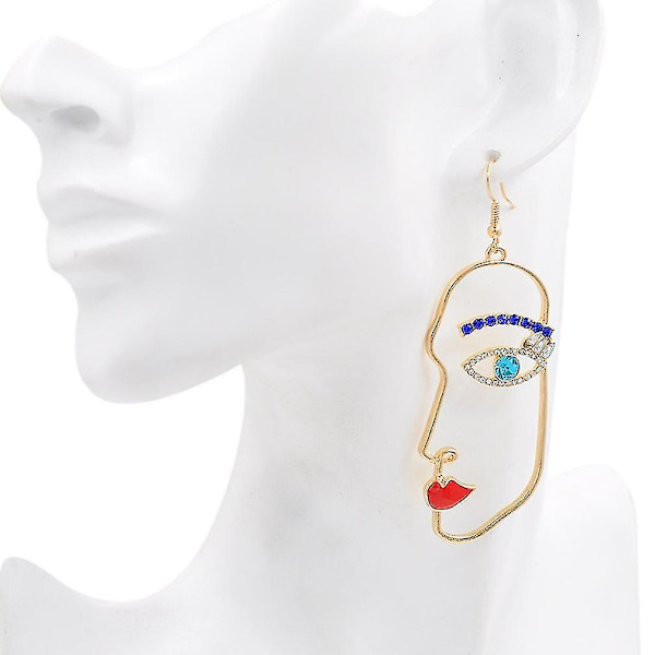 øredobber Ansiktssminke Abstrakt Ansiktslegering Rhinestone Eardrops For Party