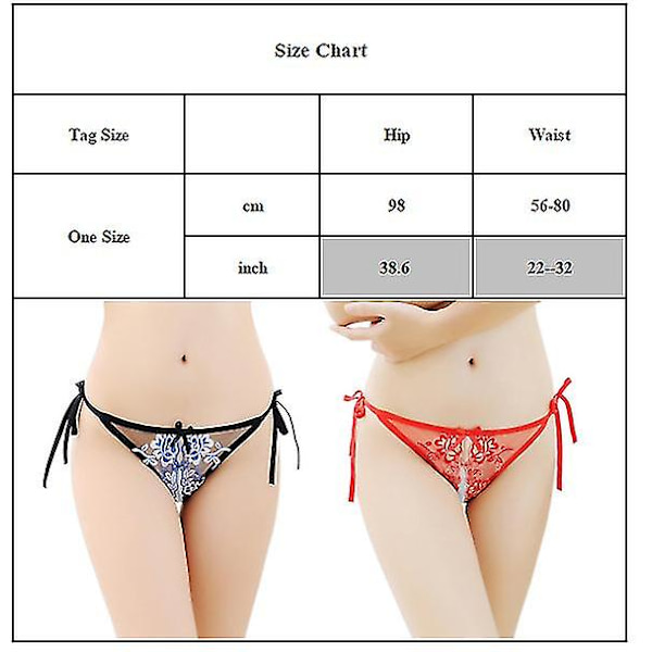 Kvinner Erotiske Sexy Thongs G-Strings Åpne Skritt Truser