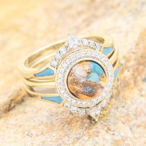 3 kpl Naisten sormukset Geometriset strassit korut Bohemian pinottavat sormukset treffeille US 5