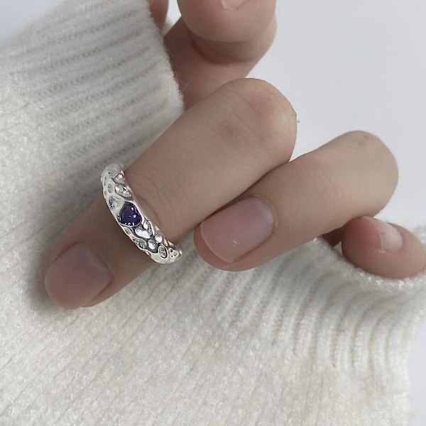 Ring Heart Stud Silver Modesmycken Ac5232