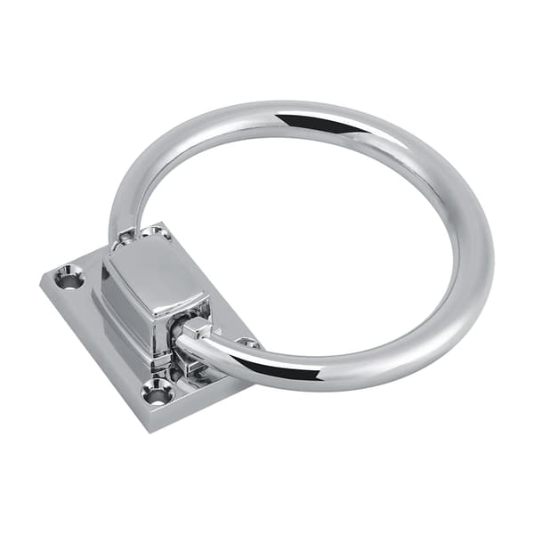 Skinnende Sølv Drop Pull Ring Tre Dørhammer Stolhåndtak 111x56x38mm