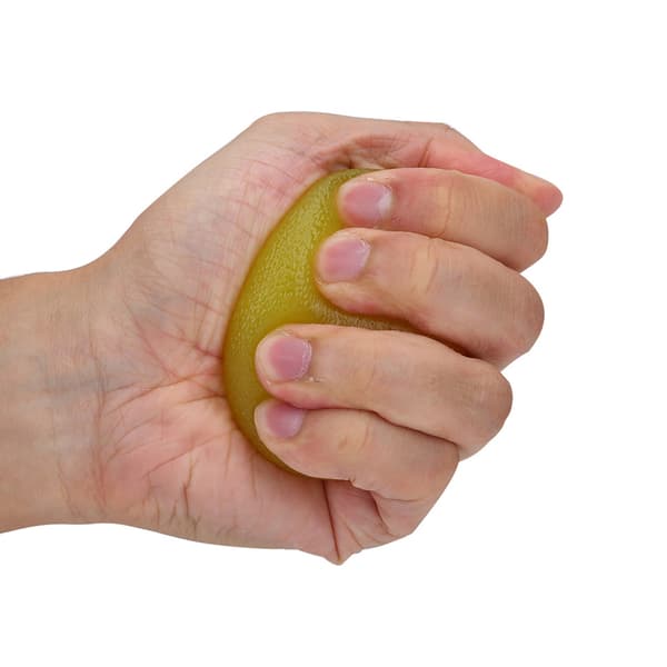 Silikon greppekule for håndfingerstyrketrening - gul