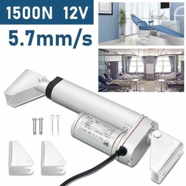 Lineaarinen toimilaite 12 V sähköinen lineaarinen toimilaite, suuri lujuus 1500N 50 mm iskun - hopeanharmaa