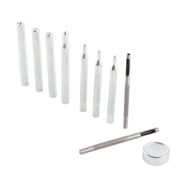 Lærhåndverk Snap Fastener Setter Nit Punch Tool Set - 11 stk