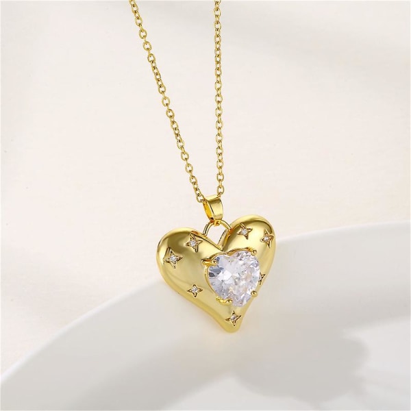 Halsband Daily Outfit Heart Stud Girls&#39; Modesmycken Ac2741