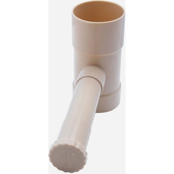 80 mm regnvannsoppsamler – sandfarget PVC – 19 cm rørlengde – kompatibel med standardsystem – enkel installasjon