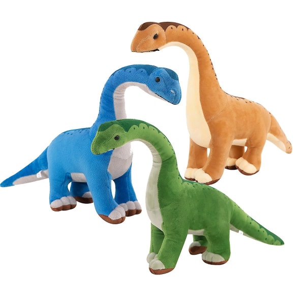 Langhalset Dinosaur Plysj Leke Tegneserie Dyr Tyrannosaurus Rex Dukke Simulering Barnegave Light brown 90cm