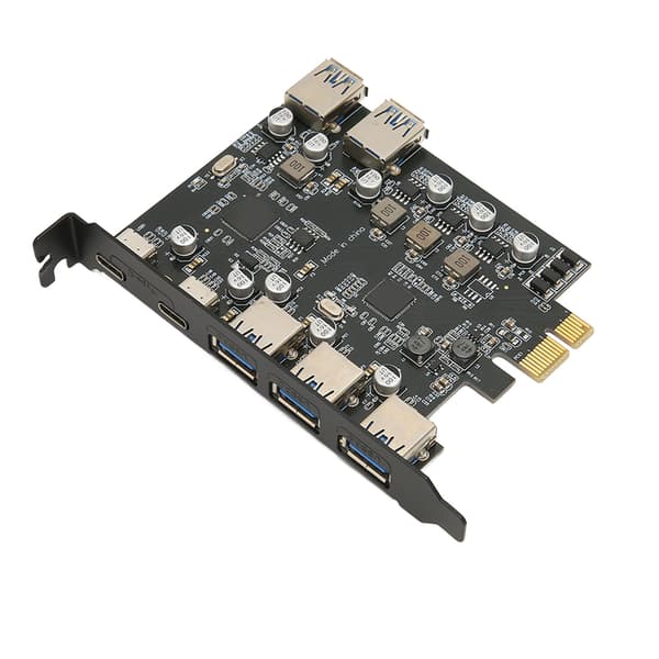 PCI E til USB Udvidelseskort 7 Porte 5Gbps USB PCI Express Kort med 2 Bagerste USB 3.0 Porte til Windows Xp til OS X til Linux