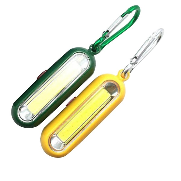 2 stk Nøkkelring Lommelykt Hard Lys Nøkkelring Lommelykt Utendørs nødbelysningslampe Bærbar fjellklatringsspenne Campinglampe For utendørs bruk Wit