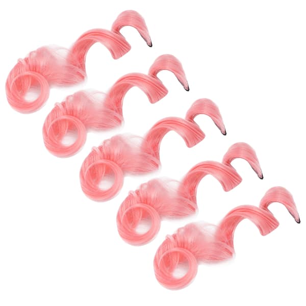 Farvede Hår Extensions til Cosplay Fest - 5 stk. Sakura Pink Hårstykker