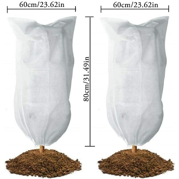 60 bred * 80 cm hög bottendragsko 2 st växtskydd cover