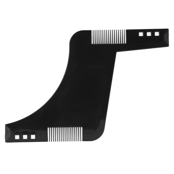 Skægformer Mustache Kam Trimningsguide Styling Værktøj Sort