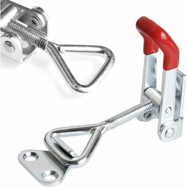 Salpa Clip Vipu Ruosteenkestävä Säädettävä Vipu Salvat Vipu Salpa Kuorma oville, Kaappeille, Matkalaukuille 10cm 2kpl