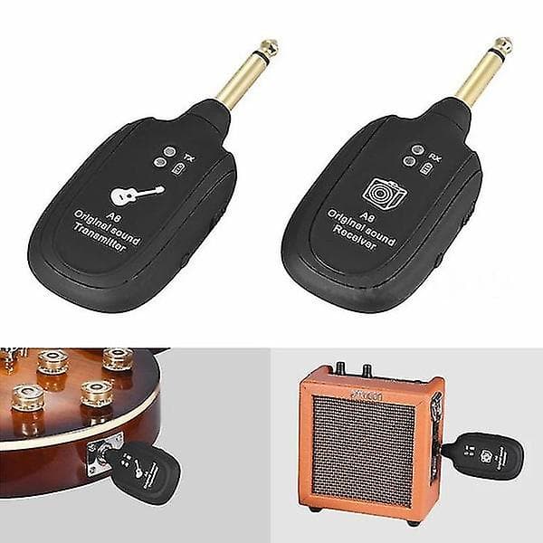 Lydmottaker UHF Gitar Trådløst System Sender Sett