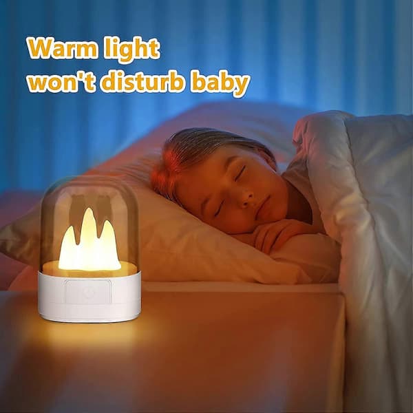 Nattlys for barn, berøringskontroll USB oppladbart babynattlys, tre farger justerbart bærbart veggmontert LED-nattlys