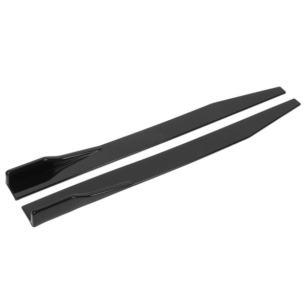 2 st Universal Bil Sidoskjol Splitter Läpp Winglet Diffuser 120cm 47.2in Glänsande Svart