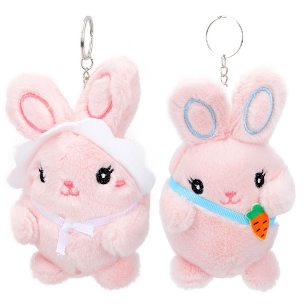 2st Lovely Rabbit Doll Diy Hängen Påsk Rabbit Doll Nyckelring Bag Hängen