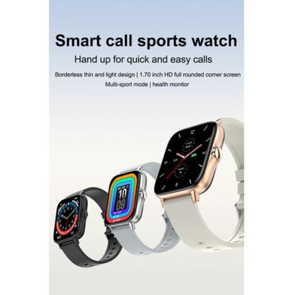 Smartwatch Sport Stegräknare Sömn/puls Blodtrycksmätare Smartwatch Smart Watch Connected Armband för Android