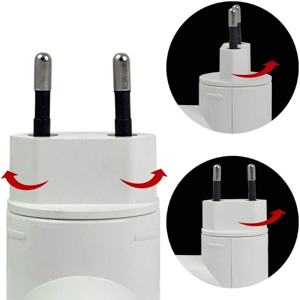 2-pack E27-sockel med trådlös strömbrytare, lampbas, Quick Light-plastsockel för garagebelysning, 360 graders rotation