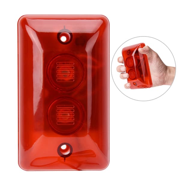 12V Kablet Alarm Strobe Sirene Lyd Blinkende Lys Sikkerhetssystem