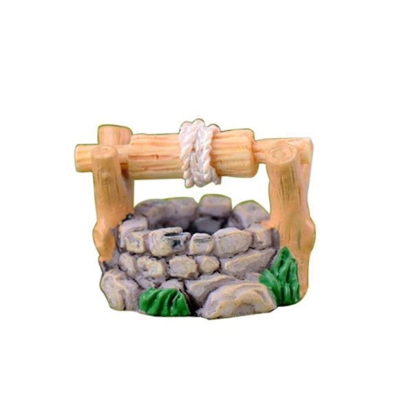 5 stk Miniature Dukkehus Vintage Vandbrønd Fairy Garden Bonsai Ornament Dekoration