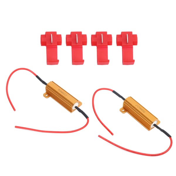 2 STK 50W 6ohm LED Decoder Belastningsmodstand Flash Fejlfri Annullerer til Forlygte Kørelys