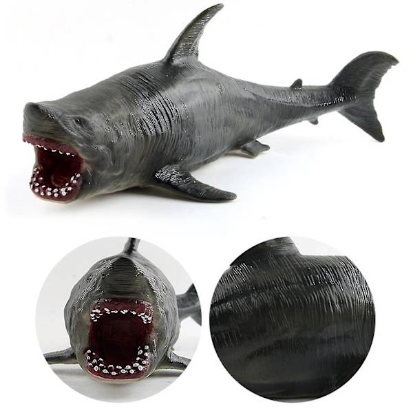 Stor Megalodon hai leketøy Praktisk evne Rustsikker beste samling Realistisk sjødyr Hvit hai figur for dekor