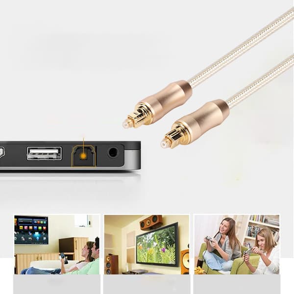 SPDIF Toslink optisk fiber firkantet port lydkabel for effektforsterker lyddekoder 3 meter