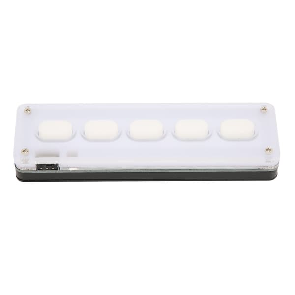 Programmerbar knappsats 5 tangenter Trådbunden USB Trådlös Bluetooth Dubbelläge Mini Silikon Tyst DIY Programmerbart speltangentbord Vit