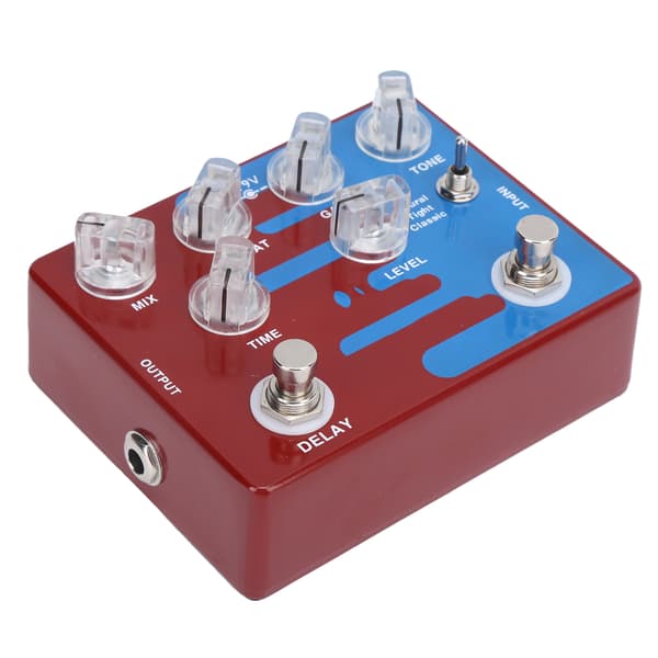 CP 68 Digital Distortion Delay Gitarpedal 3 Moduser DC 9V Musikktilbehør
