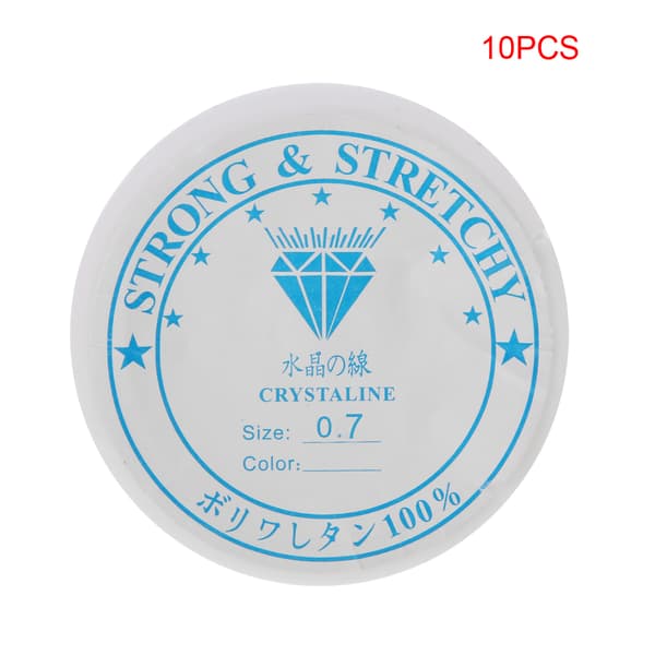 Krystal Elastisk Perlesnor 0,7 mm x 11 m Transparent Smykkefremstillingstråd