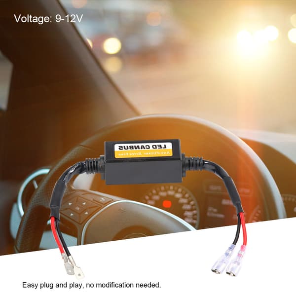1 par H1 H3 Canbus LED-frontlysdekoder Anti-flimmermotstand feilfjerner