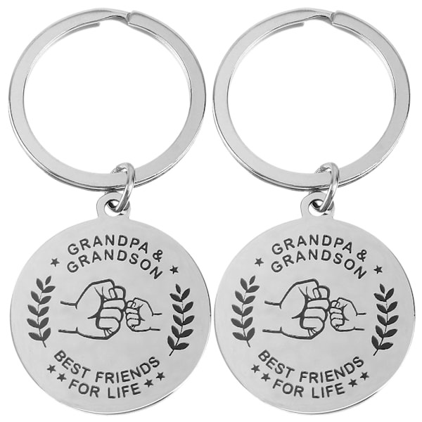 2 kpl Delicate Key Ring Decor Father&#39; S-päivän avaimenperä