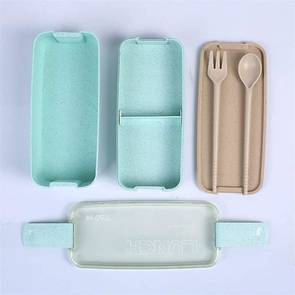 2-lagers Lunchbox 750ml Bento Box Mikrovågsservis (beige)