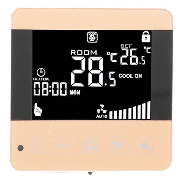 Smart WiFi LCD digital termostat för central luftkonditionering fläktkonvektor