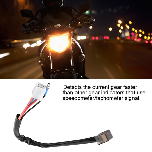 Universal 6-gears motorcykel LED digitalt gearindikator display speedometer