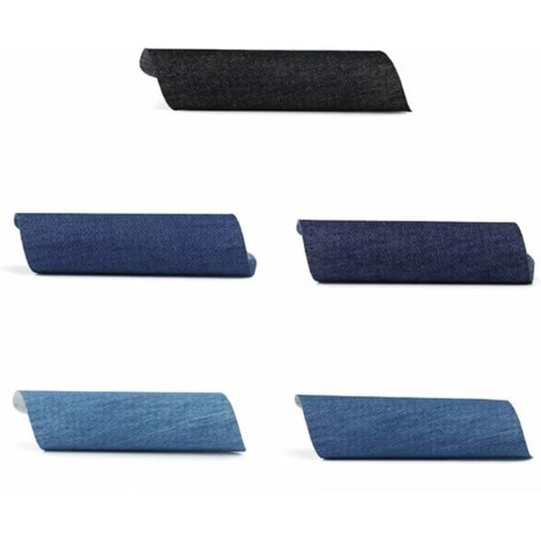25 stykker Iron-On Patches i 5 farver Bomuld Iron-On Patch Denim Patches Jeans Patches Reparationssæt Sæt Iron-on Patches (5