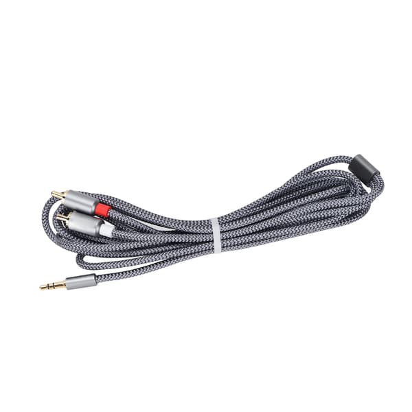 3,5 mm Jack til 2 RCA Aux Lydkabel for Effektforsterker Høyttaler 3m