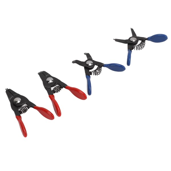 4 st Mini Snap Ring Tänger Set Universal Fjäderbelastad Hållbar Intern Extern Låsring
