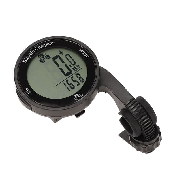 Cykelcomputer Speedometer Termometer Ur Stor Skærm Klar Display Vandtæt Cykelcomputer Baggrundslys Hvid Baggrund Sorte Tegn