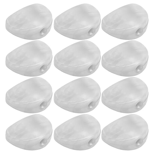 12-pack Plast Metall Gitarrstämskruvar Maskinhuvudknappar Elgitarr Stämskruvar Pärlvit