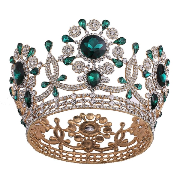 Jeweled Crowns Beautiful Headpiece Wedding Crown Wedding Tiaras Hårtilbehør For Prom bursdag White Diamond
