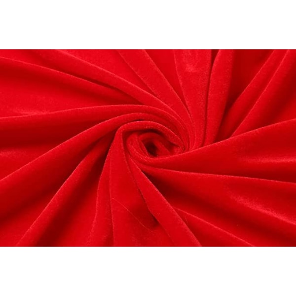 Kappe med fløyelshette Unisex Wizard Halloween Christmas Cosplay red 110cm