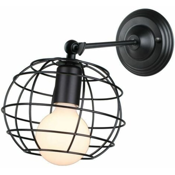 Industriel vintage væglampe design bur form metal loftslampe lysarmatur til stue soveværelse spisestue (W