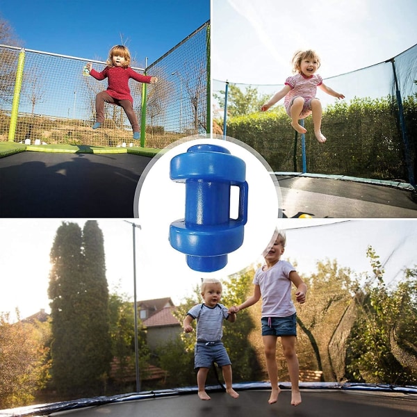 Trampoline endestykker sett med 8 beskyttelse for trampolinenettstenger 25 mm, blå