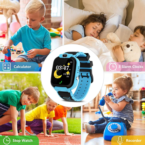 Smartwatch för barn med 7 spel, med mp3- och mp4-spelare, med 2 gb minneskort och skärmskydd