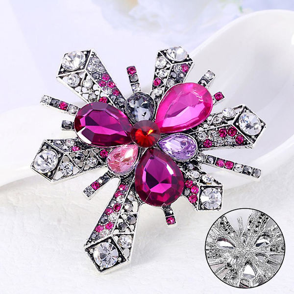 Färgglada Rhinestones Brosch Shiny Lapel Pin Badge Bag Kläder Dekoration