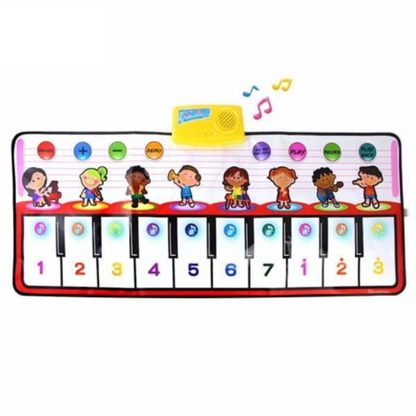 Dansmatta, pianomatta med ljusknappar och 8 instrument för att vägleda barn att interagera med musik, interaktiv utbildning