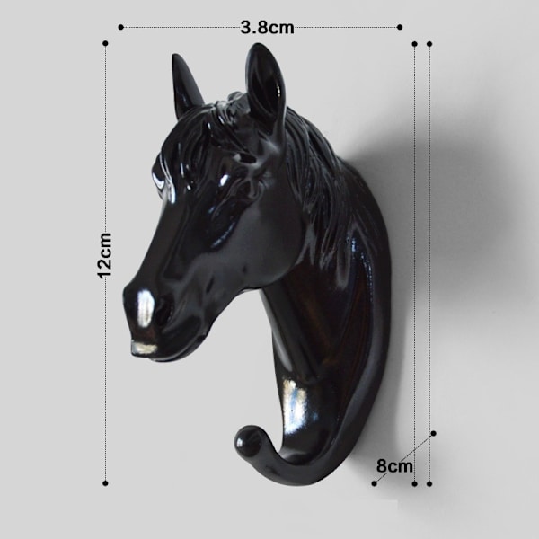 Black Horse Dørkrok Vegghengende nøkkelring Nøkkelring Veranda Nøkkelring Hanger Dørkrok